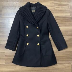Vivienne Westwood Double-Breasted Gold Button Coat with Shawl Collar | Size 40